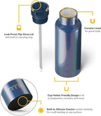 RTIC 16oz Journey Bottle Metal Stainless Steel Vacuum Insulated, BPA Free, Reusable, for Water, Hot and Cold Drinks, Travel, Sports, Camping, Pond Glitter