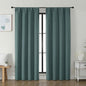 Simplebrand Ava Dark Green Blackout Curtains by Simplebrand