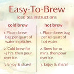 Grace Farms ROOIBOS CHAI ORGANIC ICED TEA (Twelve 1qt. Brew Bags, 3 Gallons) | Refreshing and Spiced, Naturally Sweet Sugar-Free | Easy Cold Brew