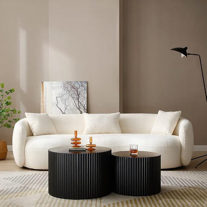 Black Round Coffee Table Set of 2 - Image 6