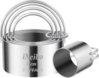 iNeibo Professional Baking Tools Biscuit Cutter Set Dough Blender/Cutter Round Cookies Cutter with Handle + Pastry Scraper+Egg Separator Heavy Duty Baking Dough Tools Pastry Utensils (Baking Tools)