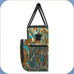 Vintage Boho Coffee Bean Maker Carring Bag Travel Carrying Storage Tote Compatible with Keurig K-Mini or Plus Portable Single Serve Brewer Case Pockets for K-cup Pods