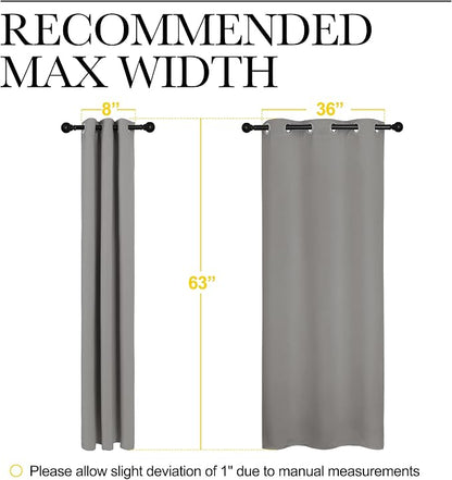 NICETOWN Blackout Curtains 63 inches Long, Thermal Insulated Solid Grommet Top - Image 6