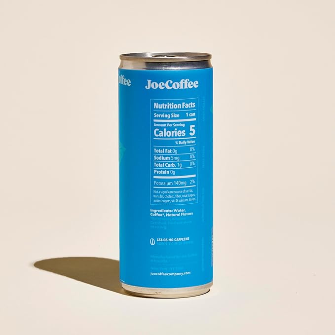 Joe Coffee Company - Black Cold Brew Ready-to-Drink Specialty Coffee Cans (Pack of 12) | NYC Roaster, Rainfoest Alliance Certified, Kosher, Climate-Friendly