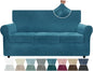 ZNSAYOTX Luxury Velvet Couch Cover 4 Piece Stretch Sofa Covers by ZNSAYOTX