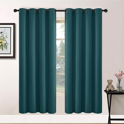 Yakamok Room Darkening Curtains 52x72 inch Length Dark Teal-Living Room | 2 by Yakamok