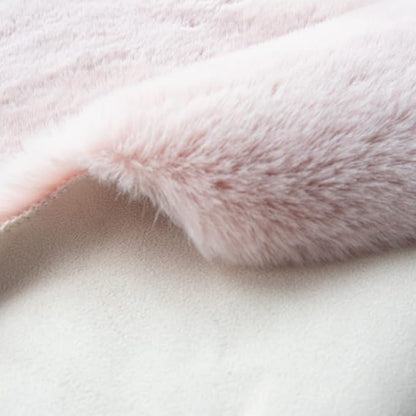 ORINOVA Pink Boho Round Rugs 8ft Large Fluffy Machine Washable Fuzzy Fur Area - Image 8
