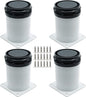 4 Pack Adjustable Furniture Legs 4 Inch, Stainless Steel Adjustable Legs Metal by Kyuionty