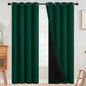SimpleHome Dark Green 100% Blackout Curtains Room Darkening Living Room 96 | by SimpleHome