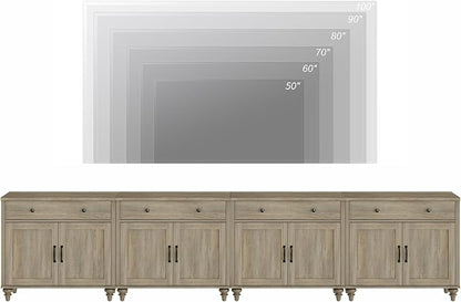 WAMPAT Farmhouse TV Stand for 85 inch TV - Image 4