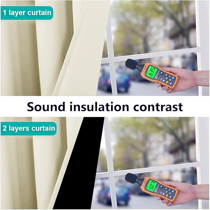 NICETOWN Warm Curtains for Winter, Bedroom Full Blackout Curtain Panels - Image 4