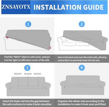 ZNSAYOTX 1 Piece Jacquard Couch Covers - Image 7