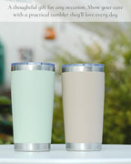 Travel Coffee Tumbler 20oz, 12 Pack Leakproof Travel Coffee Mug with Lid and Straw, Stainless Steel Double Wall Vacuum Insulated Tumbler for Hot/Iced Drinks (Textured Matte, Navy Blue)