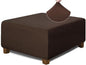NeColorLife Square Ottoman Cover Jacquard Fabric Thick Stretchable Slipcover by NeColorLife