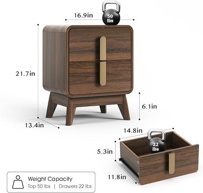 JOINICE, Nightstands Set of 2, Mid Century Modern Nightstand - Image 2