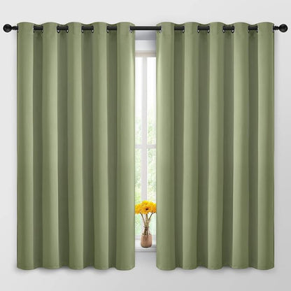 Yakamok Room Darkening Curtains 62x63 inch Length Sage Green-Living Room | 2 by Yakamok