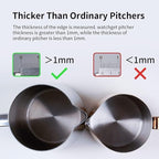 watchget Milk Frothing Pitcher 250ml/8oz Stainless Steel Espresso Steaming Pitcher Milk Coffee Cappuccino Latte Art Barista Steam Jug Espresso Frother Cup, Silver
