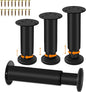 4 PCS Adjustable Round Furniture Legs 7-12.2 inch, Adjustable Height Metal by Yoposeo