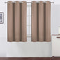 Cappuccino Blackout Curtains 42 x 54 Inch Length Set of 2 Panels Grommet by Lemomo