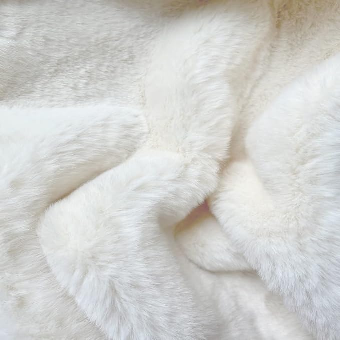 ORINOVA White Washable Furry Area Rug Runner Faux Bunny Fuzzy Fur Rugs - Image 6