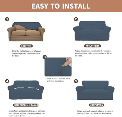 Easy-Going 100% Waterproof Couch Cover, 3 Cushion Oversized Sofa Cover | - Image 5