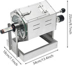 0.66-2.65LBS Automatic Coffee Roaster for Home Use, Stainless Steel Electric Coffee Bean Roaster Machine with Glass Window+Thermometer, Drum Style Nuts Peanuts Roaster Silver