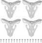 Piutouyar 4 Inch/10cm Hollow Out Furniture Legs Set of 4, Chrome Artistic Metal by Piutouyar