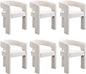 BESTANO Set of 6 Modern Velvet Fabric Upholstered Dining Chairs by BESTANO