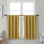 Simplebrand Ava Bright Gold Short 36 Inches Blackout Curtain 2 Panels Set by Simplebrand