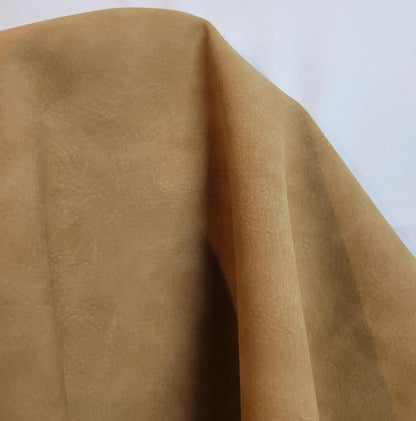 NAT Leathers | Wheat Tumbled Nubuck Calf Soft Faux Vegan Leather PU {Peta - Image 2