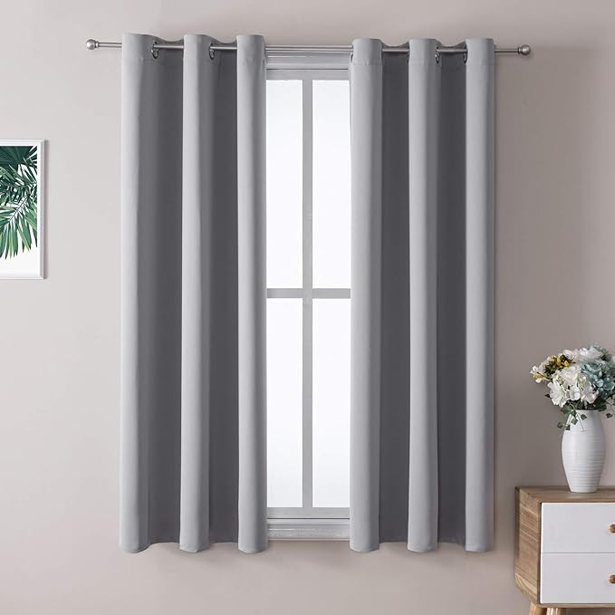 ChrisDowa Blackout Curtains for Bedroom and Living Room 50 Inches Long | 2 by ChrisDowa