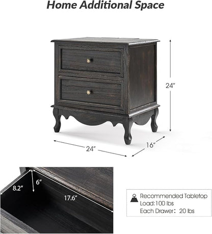 HULALA HOME Solid Wood End Table - Image 2