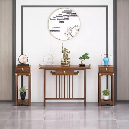 Traditional Chinese Style Solid Wood Console Table - Image 2