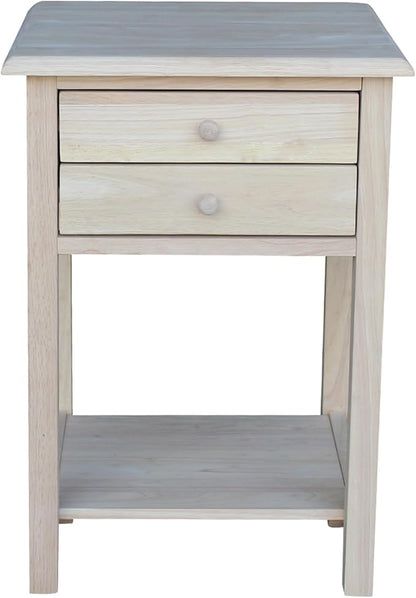 International Concepts, 25.6"H Rectangular Lamp/ End/ Side Table, 2 Drawers - Image 12