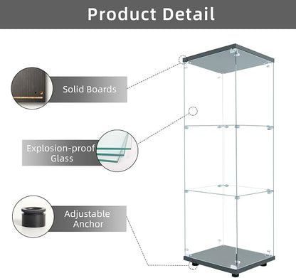 LFT HUIMEI2Y Glass Display Cabinet 3-Shelf - Image 4