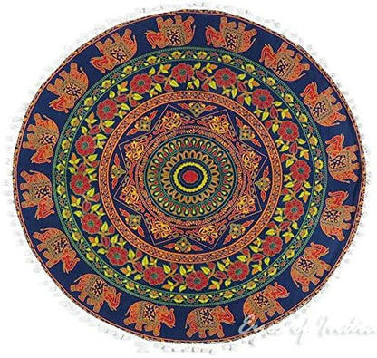 Mandala Floor Pillow Cover Meditation Cushion Seating Throw Hippie Round - Image 7