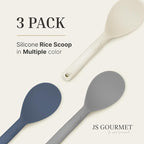 3 Pcs Colorful Silicone Rice Paddle, Heat Resistant Non-Stick Rice Spoon Spatula with Comfortable Handle for Cooking and Serving Mashed Potatoes, Scrambled Eggs, Sticky Bread Pudding