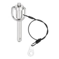 uxcell 1 Pcs Quick Release Pin, 5/16" x 1.57"(Dia. x L) Push-Button Ball Locking Pin 304 Stainless Steel Ring Handle Locking Pin with Wire for Audio Bimini Top Marine, Silver