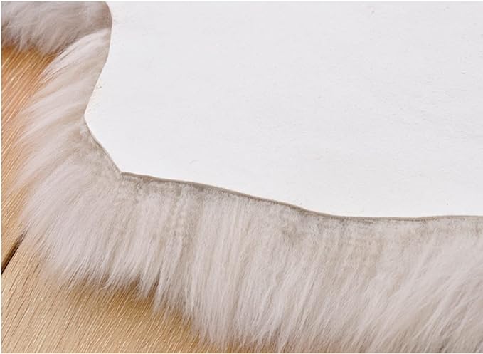 HUAHOO Premium Genuine Sheepskin Rug Linen Real Australia Sheepskin Natural - Image 4