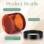 Patelai 4 Pieces Round Wide-mouth Leak Proof Plastic Container Jars with Lids for Travel Storage Makeup Beauty Products Face Creams Oils Salves Ointments DIY Making(6 Ounce,Amber)