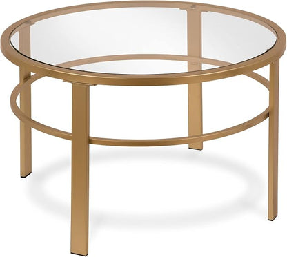 Henn&Hart Round Nested Coffee Table in Brass, Coffee Table coffee tables - Image 9