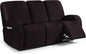 ANARACHON Leather Look Recliner Couch Cover, 8-Pieces Stretch Recliner Sofa by ANARACHON