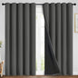 Yakamok Dark Grey 100% Blackout Curtains 84 Inches Long 70" Wide 2 Panels | by Yakamok