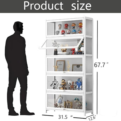 Display Cabinet with Acrylic Door, 5-Tier Curio Cabine, Collectibles Toy - Image 2