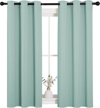 NICETOWN Window Curtain Panels, Thermal Insulated Solid Grommet Blackout - Image 2