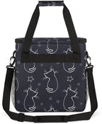 cat animal cartoon Coffee Maker Carring Bag Travel Carrying Storage Tote Bag Compatible with Keurig K-Mini or K-Mini Plus Portable Single Serve Coffee Brewer Case with Pockets for K-cup Pods