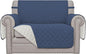 Easy-Going Reversible Couch Cover, Oversized Chair, Dark Blue/Ivory | Machine by Easy-Going