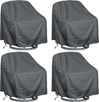 Outdoor Swivel Lounge Chair Cover 4 Pack, Waterproof Heavy Duty Outdoor Chair by HI%C2%B7%C2%B7%C2%B7YOURCOVER