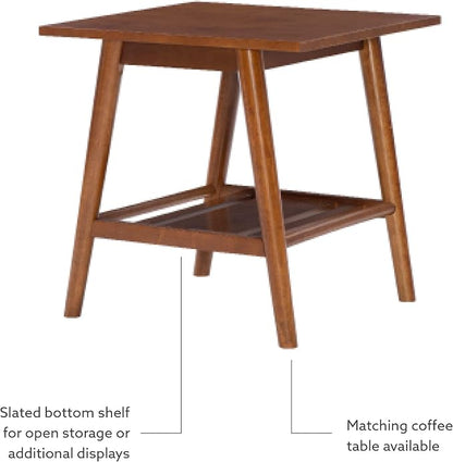 Linon Melissa Mid-Century Walnut End Table - Image 4