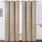 Khaki Thermal Blackout Curtains/42 x 95 Inch/Set of 2 Panels Room Darkening by Lemomo